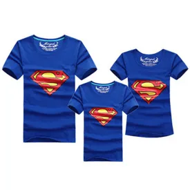1pcs Fashion Superman Family Matching Outfits T-shirt 11 Colors Clothes For matching family clothes mother father daughter son