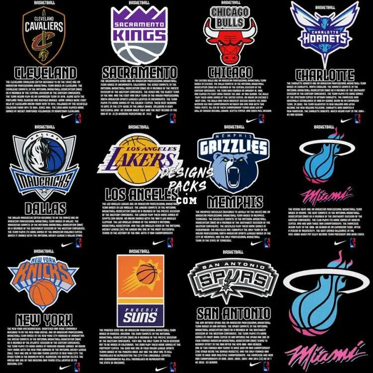 30 Basketball Teams Streetwear Designs Bundle PNG   PSD