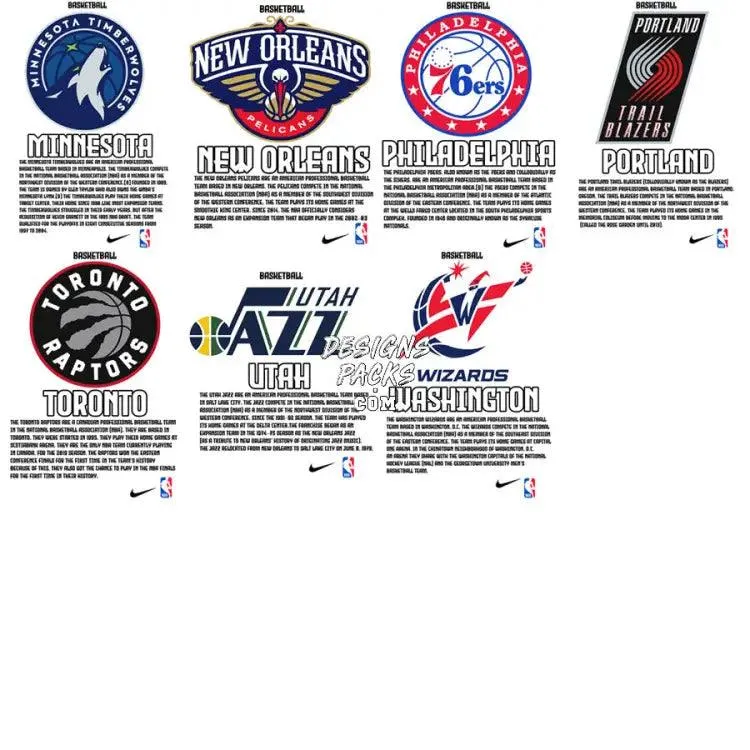 30 Basketball Teams Streetwear Designs Bundle PNG   PSD