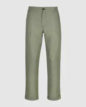 ANACAPRI LINEN TROUSERS IN GREEN