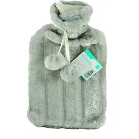 Ashley Plush Hot Water Faux Fur Cover Light Grey - 2 Litre