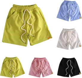 Athletic Running Shorts for Boys Casual Pull on Jogger Short Pants with Pockets Toddler Summer Active Short