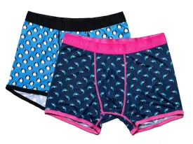 Bamboo Boxers 2 Pack - Penguins & Sharks