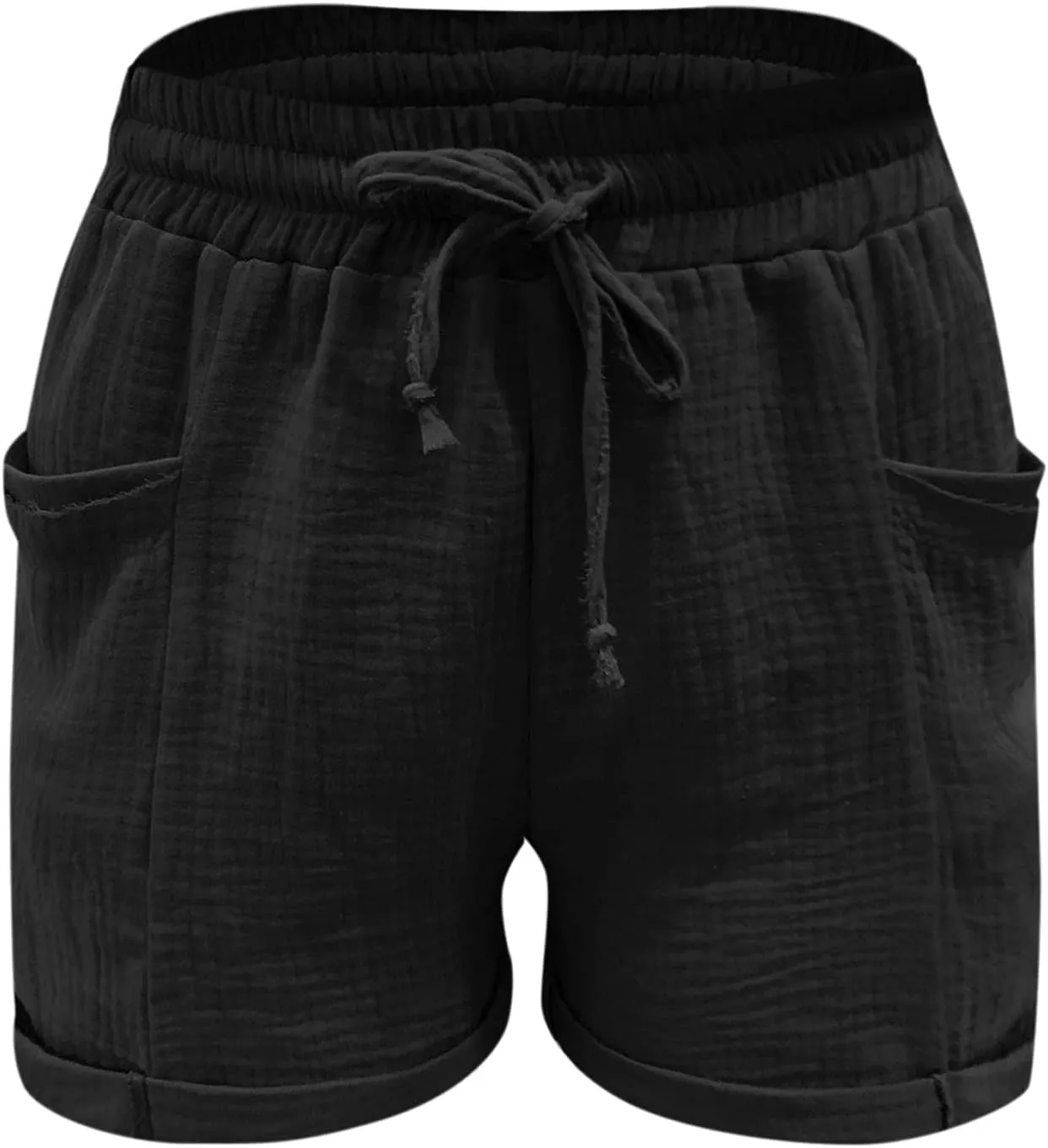 Beach Vacation Shorts for Women Summer 2025 Trendy Elastic High Waist Casual Short Pant Soft Lightweight with Pockets