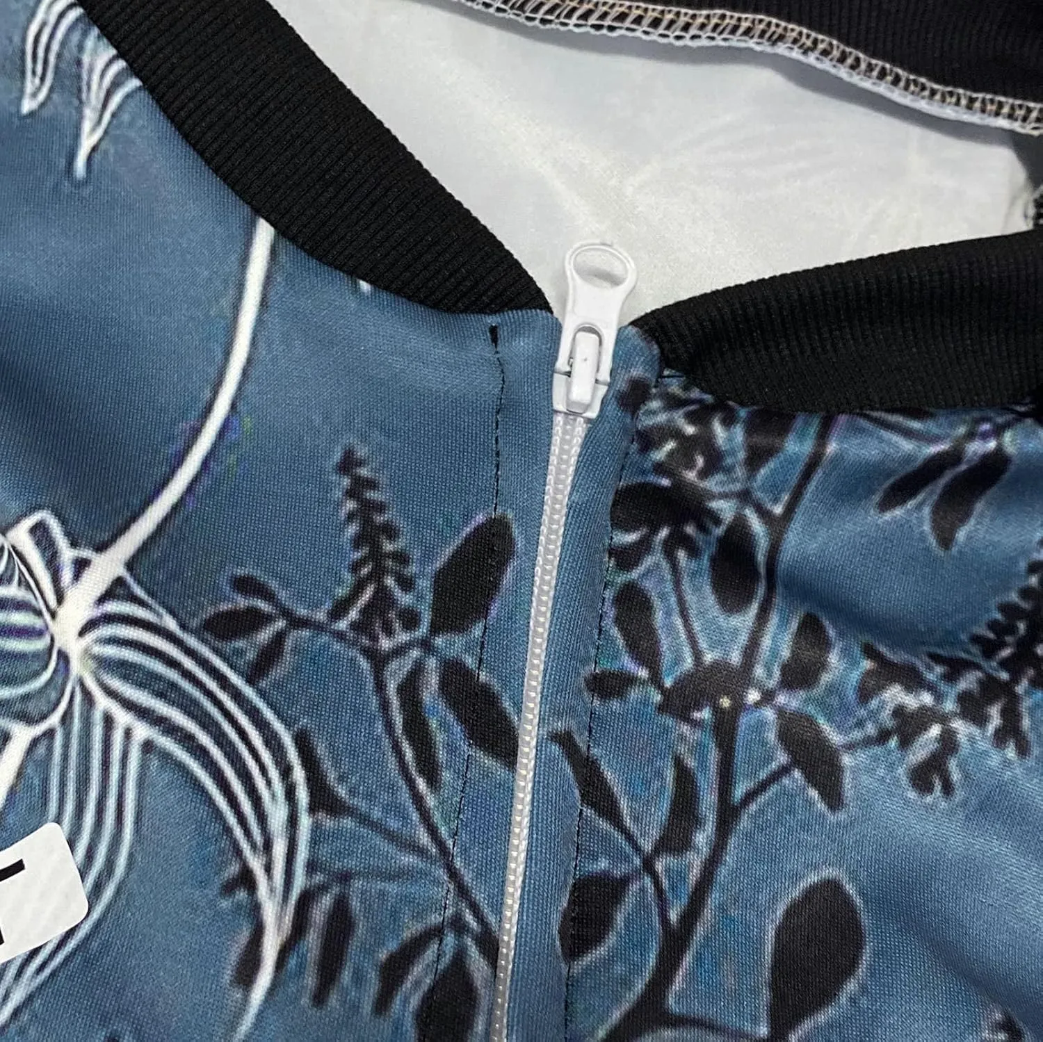 Bomber Jacket Women 2025 Floral Zip Up Zipper Sports Jackets Coats Stand Collar Causal Long Sleeve Lightweight Outerwear Tops