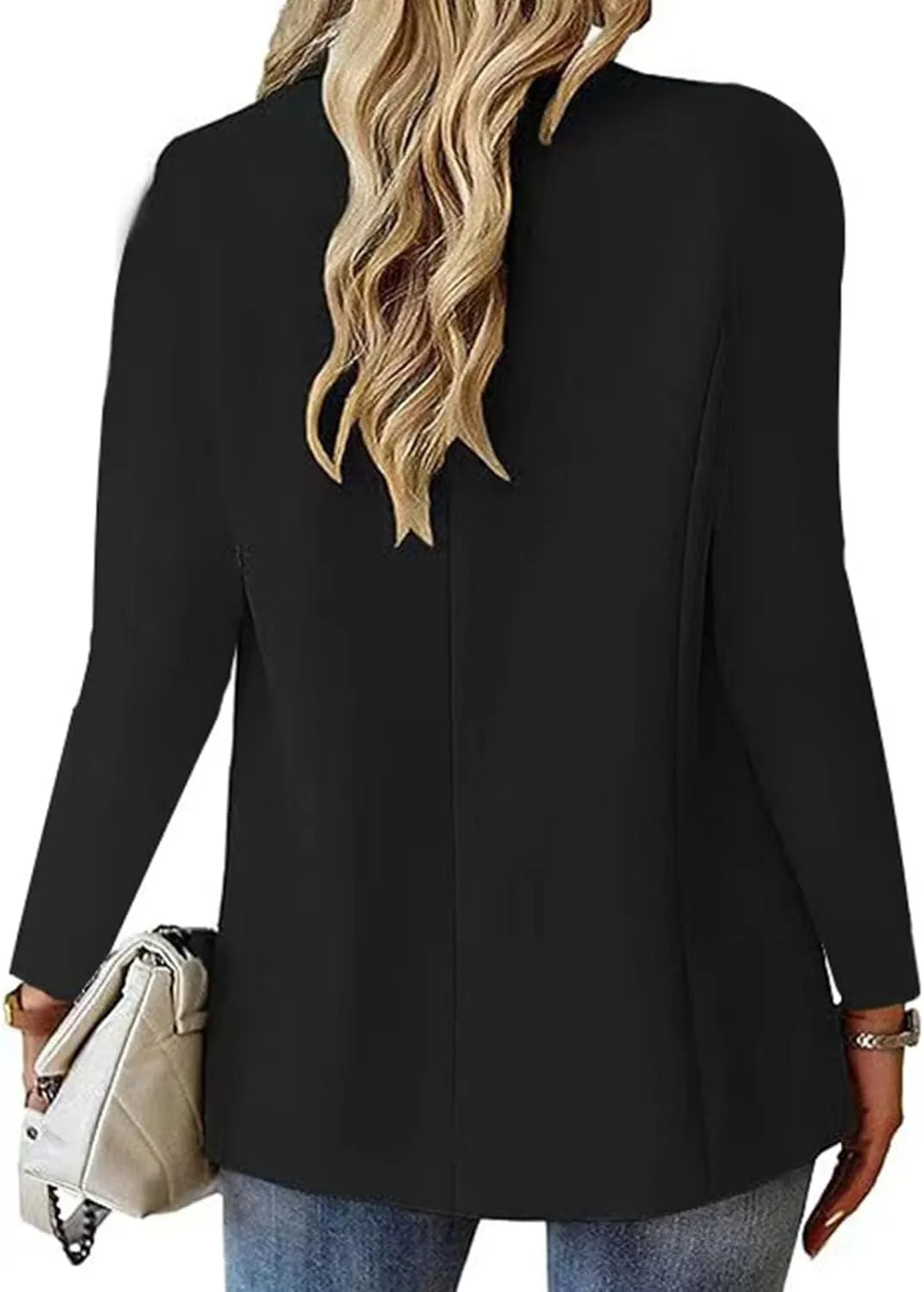 Bussiness Blazers for Women 2025 Lightweight Long Sleeves Single Button Office Blazer Jacket Open Front Cardigans