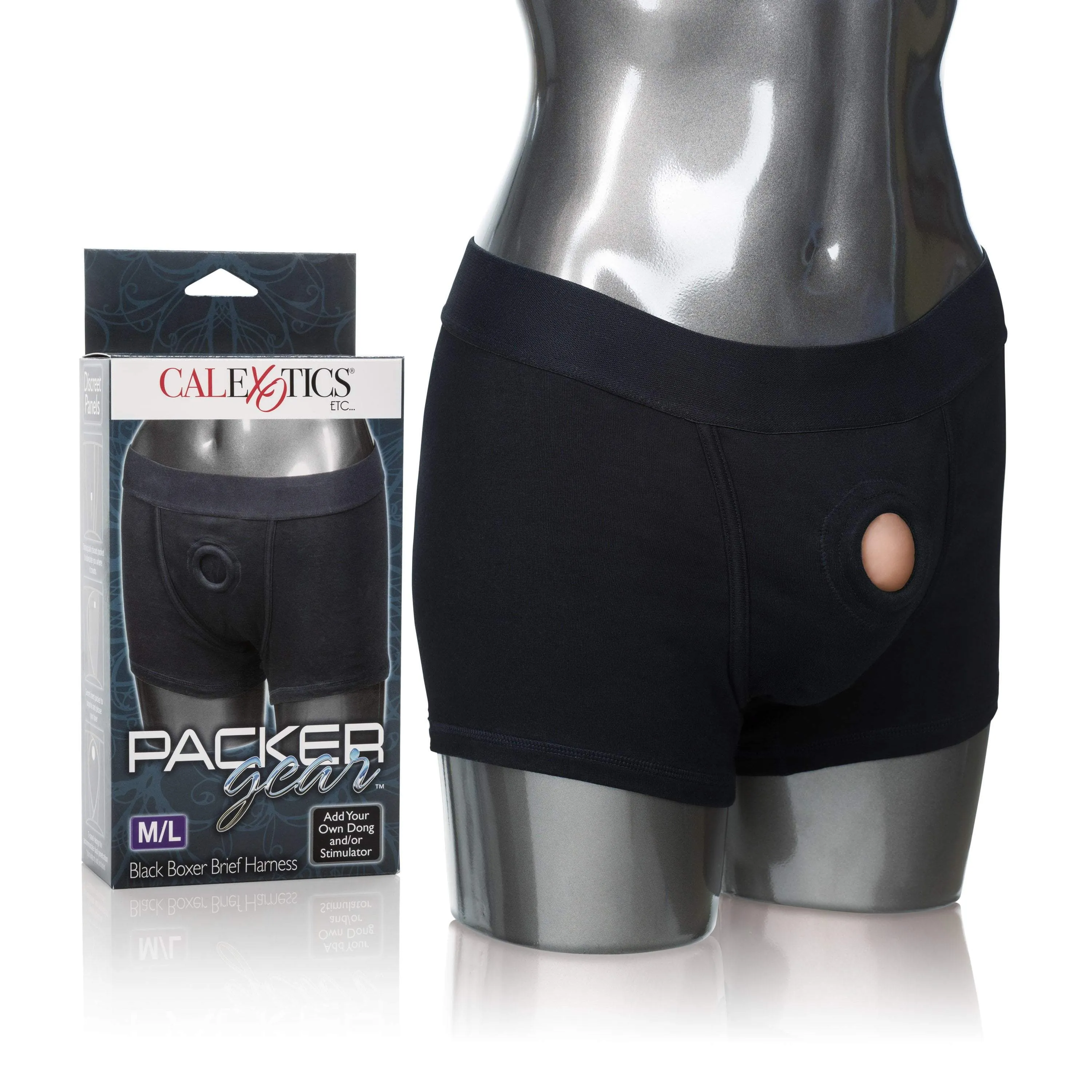 California Exotics - Packer Gear Black Boxer Brief Strap On Harness