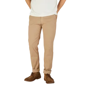 Camel Beige Cotton Stretch Chinos