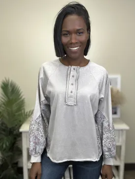 Circle Of Love Henley Long Sleeve Top