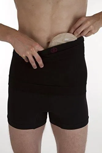 Comfizz Ostomy/Post Surgery Support Waistband Unisex 10" Depth Level 1 Light Support (Black, M/L)