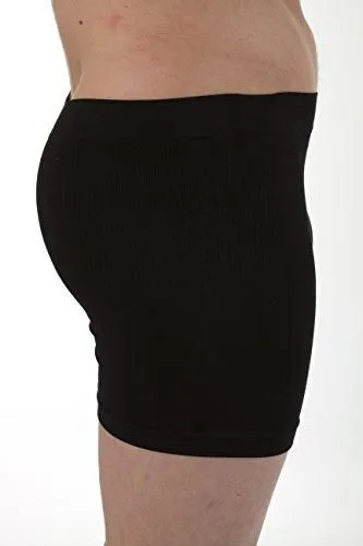 Comfizz Unisex Ostomy/Post Surgery Support Boxers | Level 1/Light Support | High Rise Waist (Black L/XL)