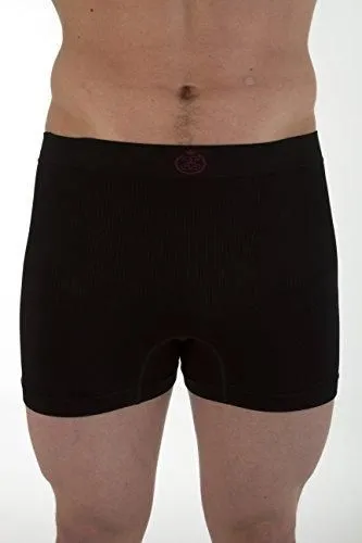 Comfizz Unisex Ostomy/Post Surgery Support Boxers | Level 1/Light Support | High Rise Waist (Black L/XL)