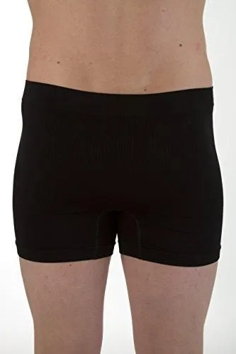 Comfizz Unisex Ostomy/Post Surgery Support Boxers | Level 1/Light Support | High Rise Waist (Black L/XL)