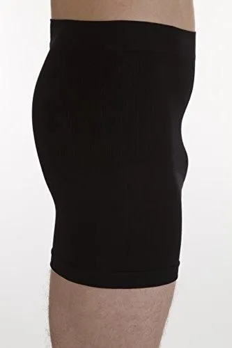 Comfizz Unisex Ostomy/Post Surgery Support Boxers | Level 1/Light Support | High Rise Waist (Black L/XL)