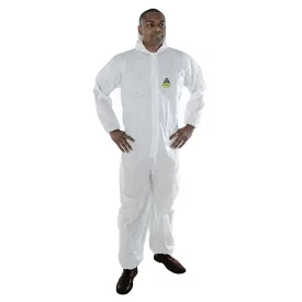 CORDOVA DEFENDER II MP300 Coverall with Hood, White, Case of 25