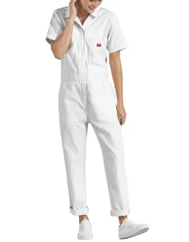 Dickies Women&s Flex Temp-iQ Short Sleeve Coveralls, FV332F, White