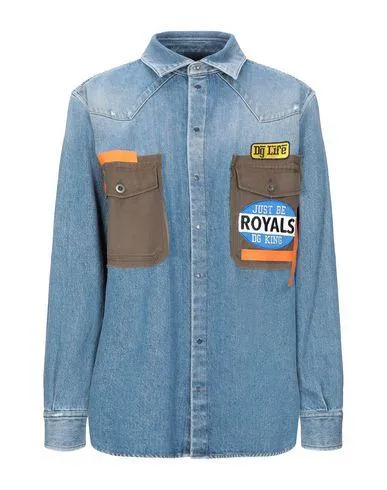 Dolce & Gabbana Man Denim shirt Blue 15 ½ inches-neck