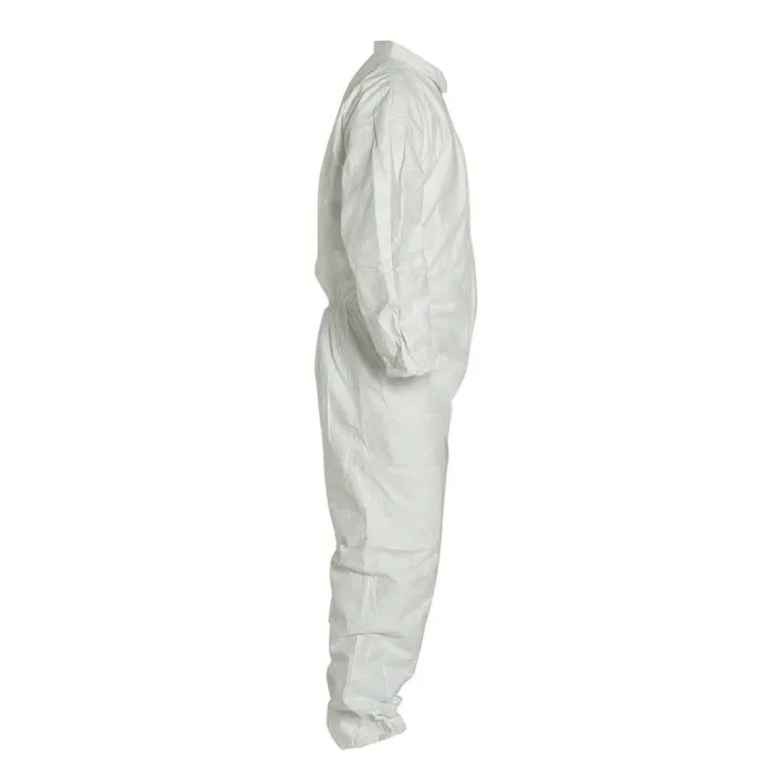 DuPont TY125SWH Tyvek 400 Coverall with Elastic Wrists and Ankles, 1 Each