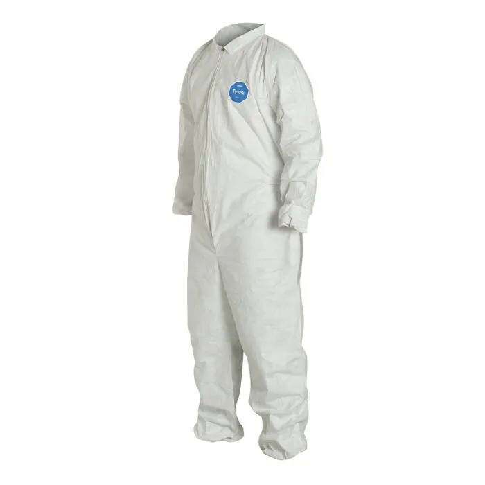 DuPont TY125SWH Tyvek 400 Coverall with Elastic Wrists and Ankles, 1 Each