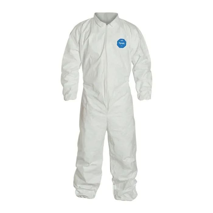 DuPont TY125SWH Tyvek 400 Coverall with Elastic Wrists and Ankles, 1 Each