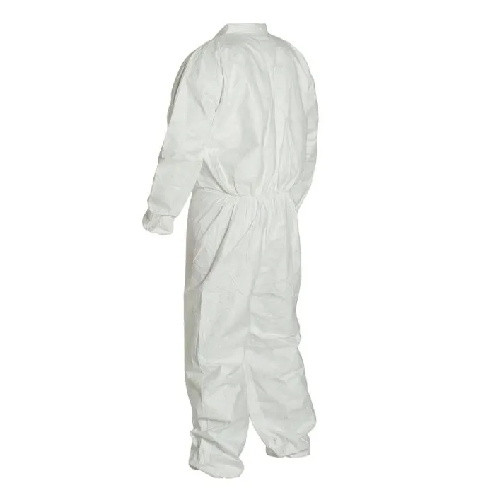 DuPont TY125SWH Tyvek 400 Coverall with Elastic Wrists and Ankles, 1 Each