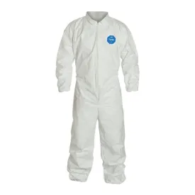 DuPont TY125SWH Tyvek 400 Coverall with Elastic Wrists and Ankles, 1 Each