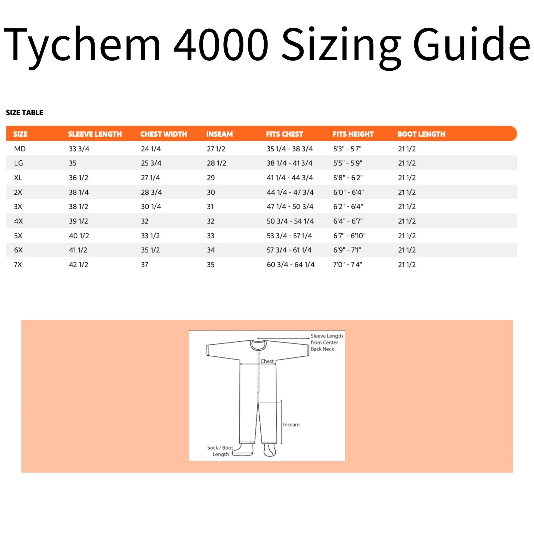 DuPont Tychem 4000 SL122BWH Coverall, White, Case of 12