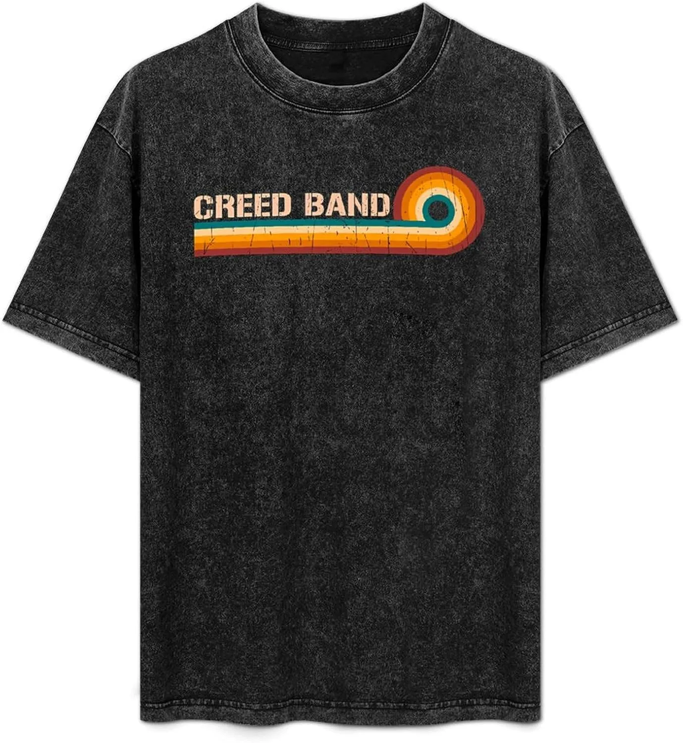 Durable Retro Oversized Cotton T-Shirts Cool Edgy Crew Neck Short Sleeve