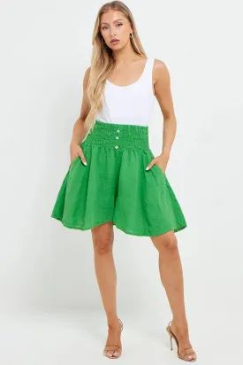 Esme Buttoned Detail Linen Short
