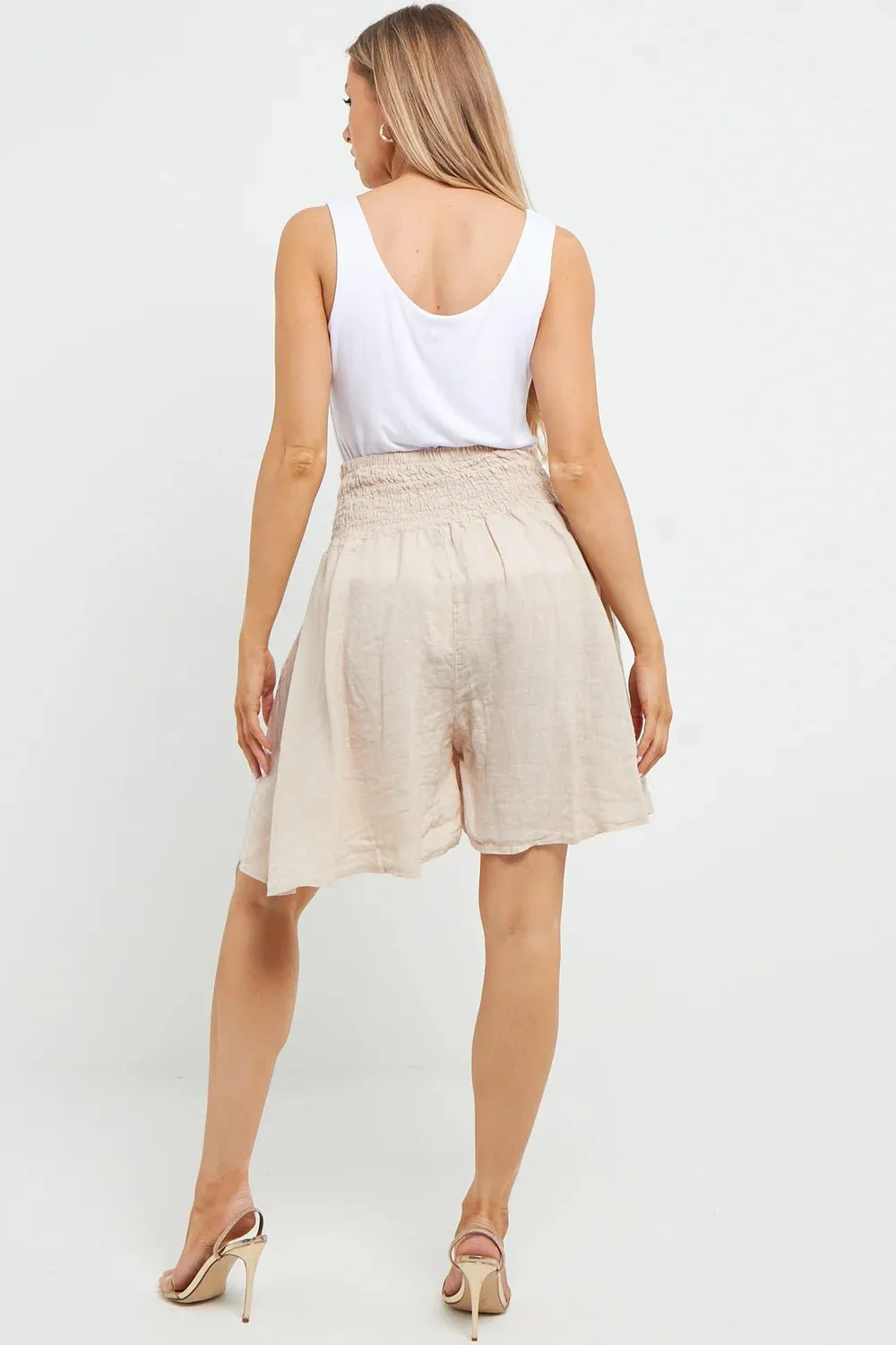 Esme Buttoned Detail Linen Short