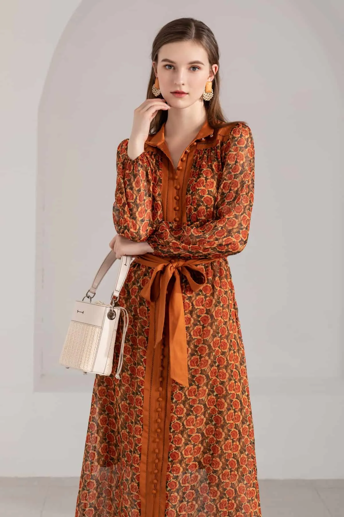 GDS Alessi Floral Button Dress | Amber