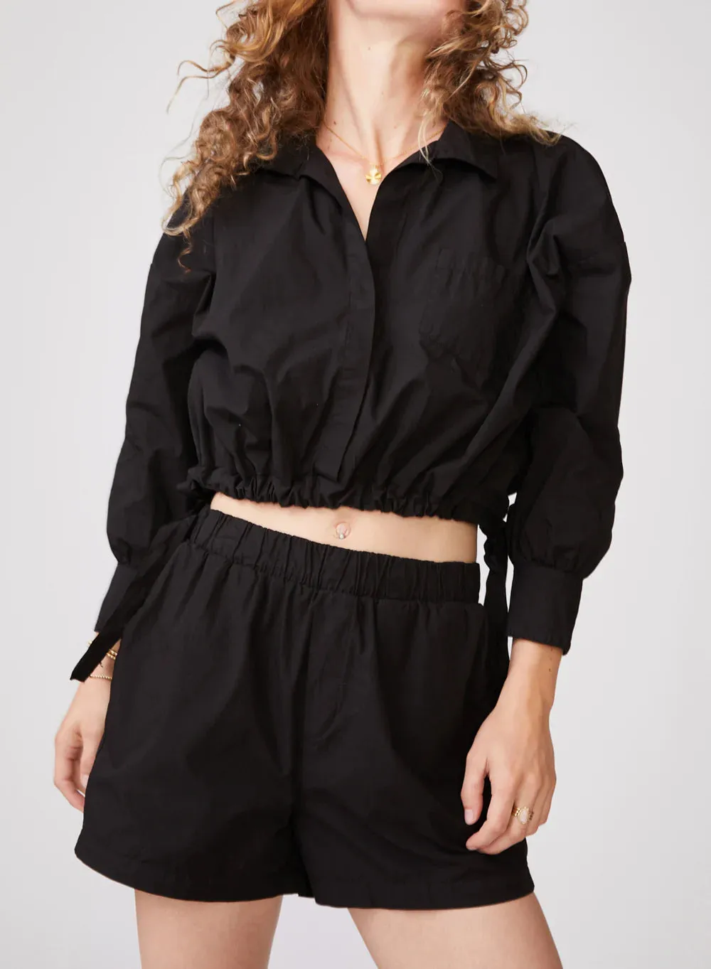 Heavy Poplin Boxer Short Black