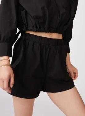 Heavy Poplin Boxer Short Black