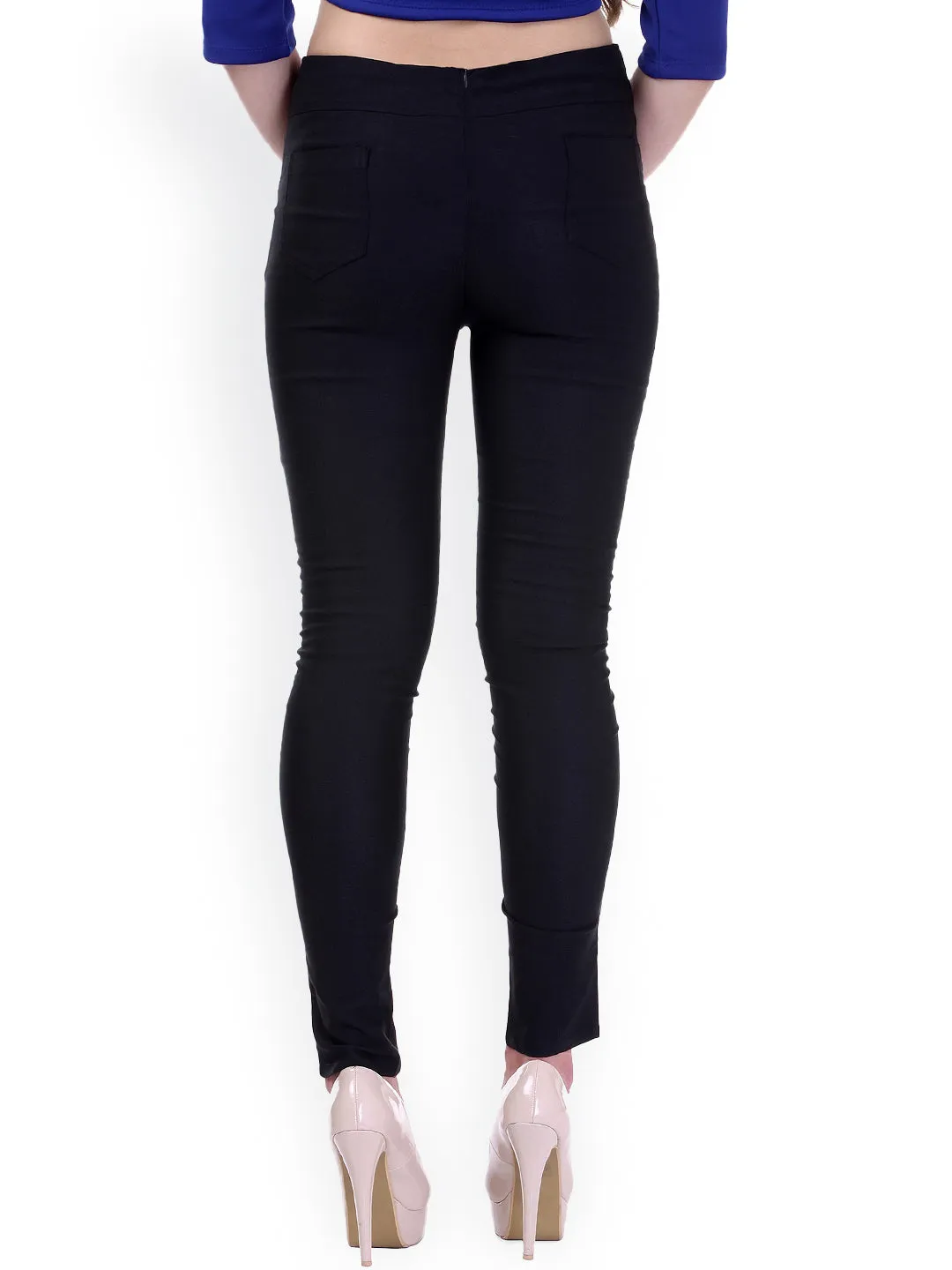 High Waisted Black Jeggings