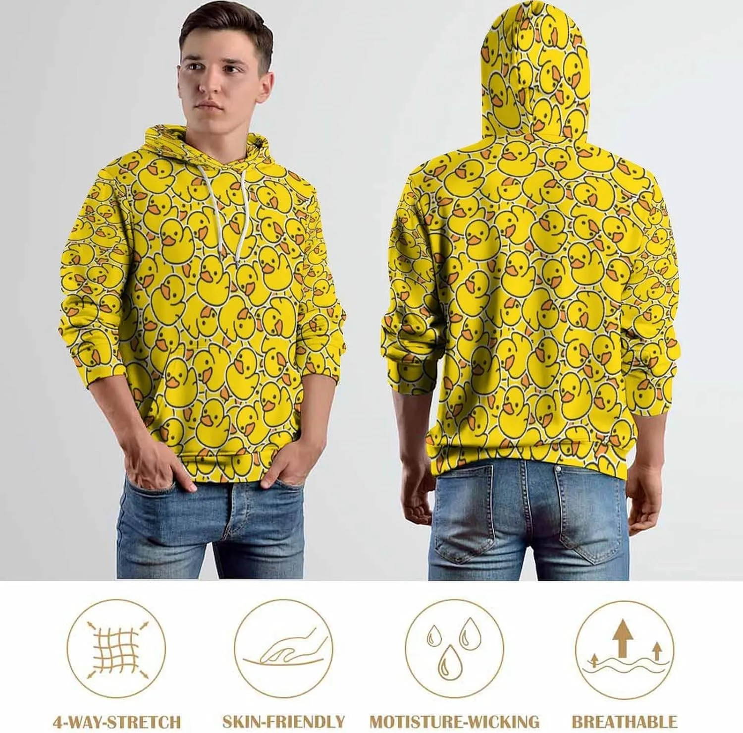 Hoodies For Men And Women Fall Casual Trendy Sweatshirt Hooded Pullover Tops 2024
