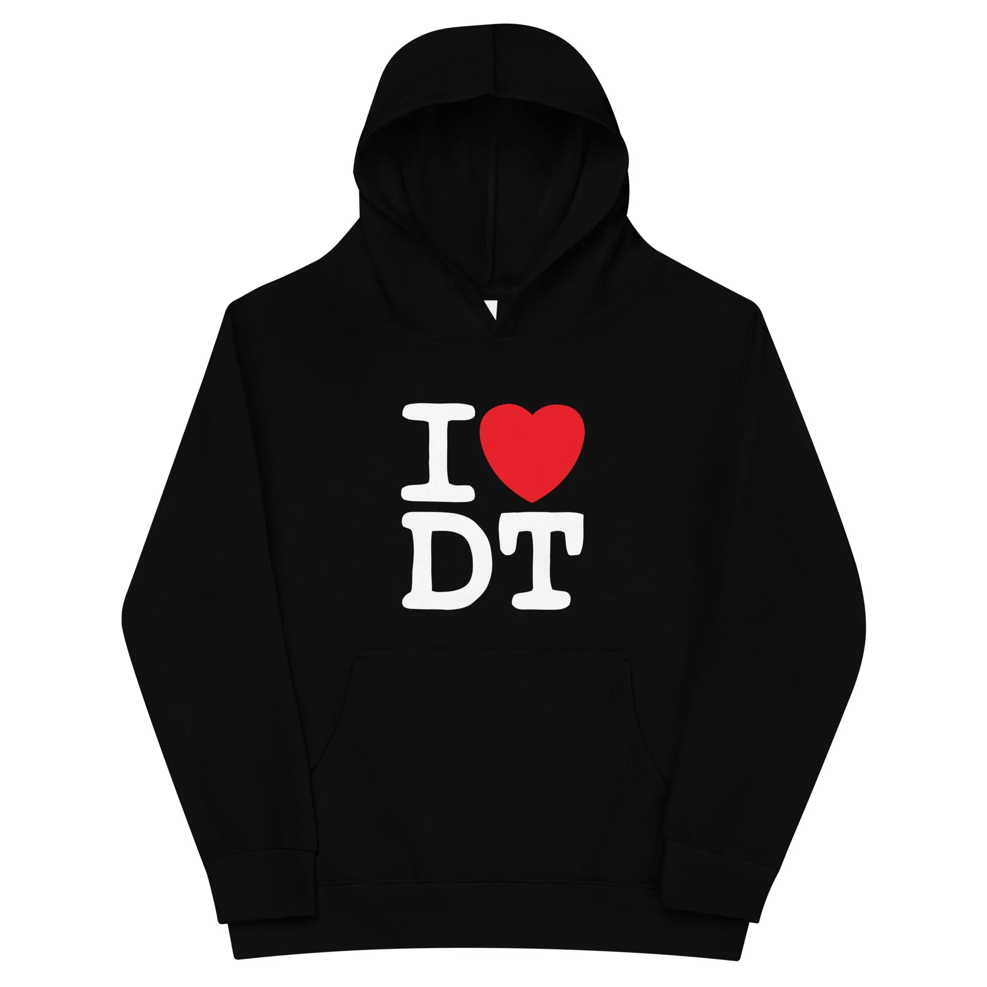 I LOVE DT Kids fleece hoodie