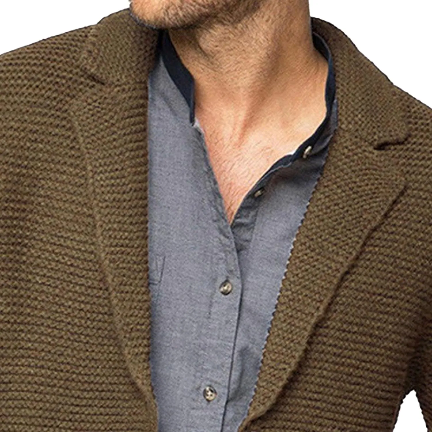 JEShifangjiusu Mens Casual Shawl Collar Cardigan Sweater Knitted Overcoat Slim Fit Cable Knit Button Up Sweaters With Pockets