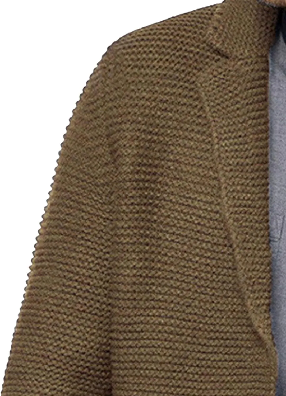 JEShifangjiusu Mens Casual Shawl Collar Cardigan Sweater Knitted Overcoat Slim Fit Cable Knit Button Up Sweaters With Pockets