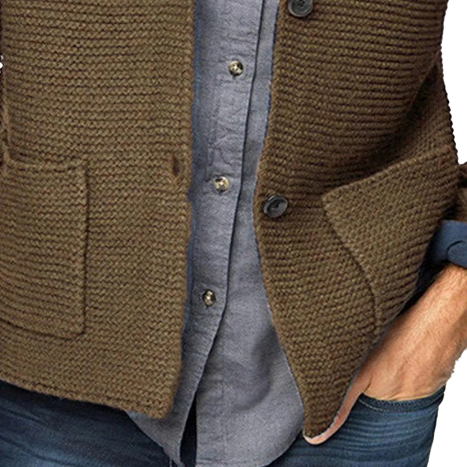 JEShifangjiusu Mens Casual Shawl Collar Cardigan Sweater Knitted Overcoat Slim Fit Cable Knit Button Up Sweaters With Pockets
