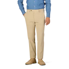 Khaki Beige Cotton Moleskin Trousers