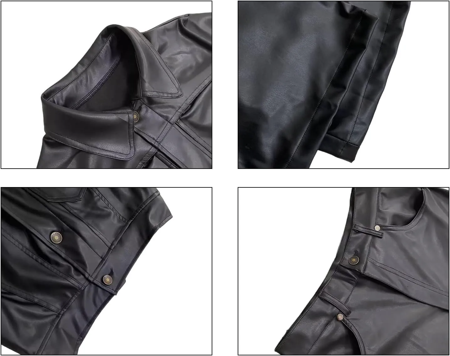 LKOUS Women's Cargo Leather 2 Piece Outfit, Long Sleeve Crop Jacket and Flare Pants Set with Multipocket