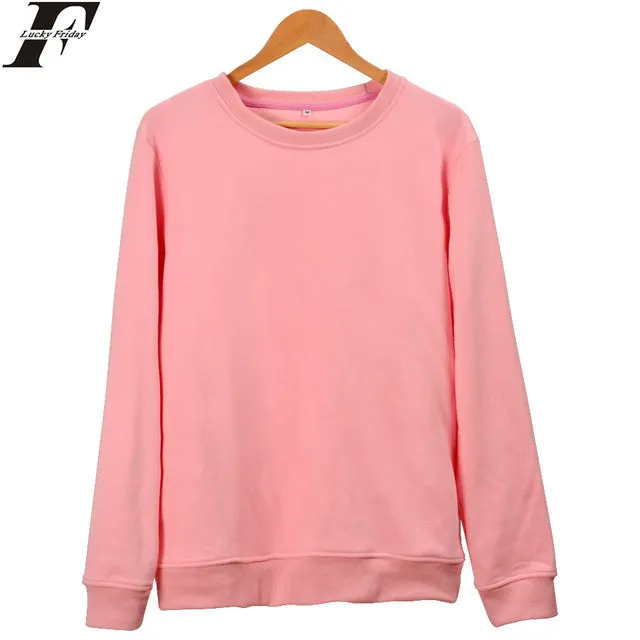 LUCKYFRIDAYF solid color hoodies Fashion Cotton Men/women Long Sleeve Hip Hop Hoodies Street WearHarajuku Sweatshirt XXXXL bts