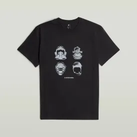 Masks Graphic T-Shirt (Black) - D25160-C506-6484