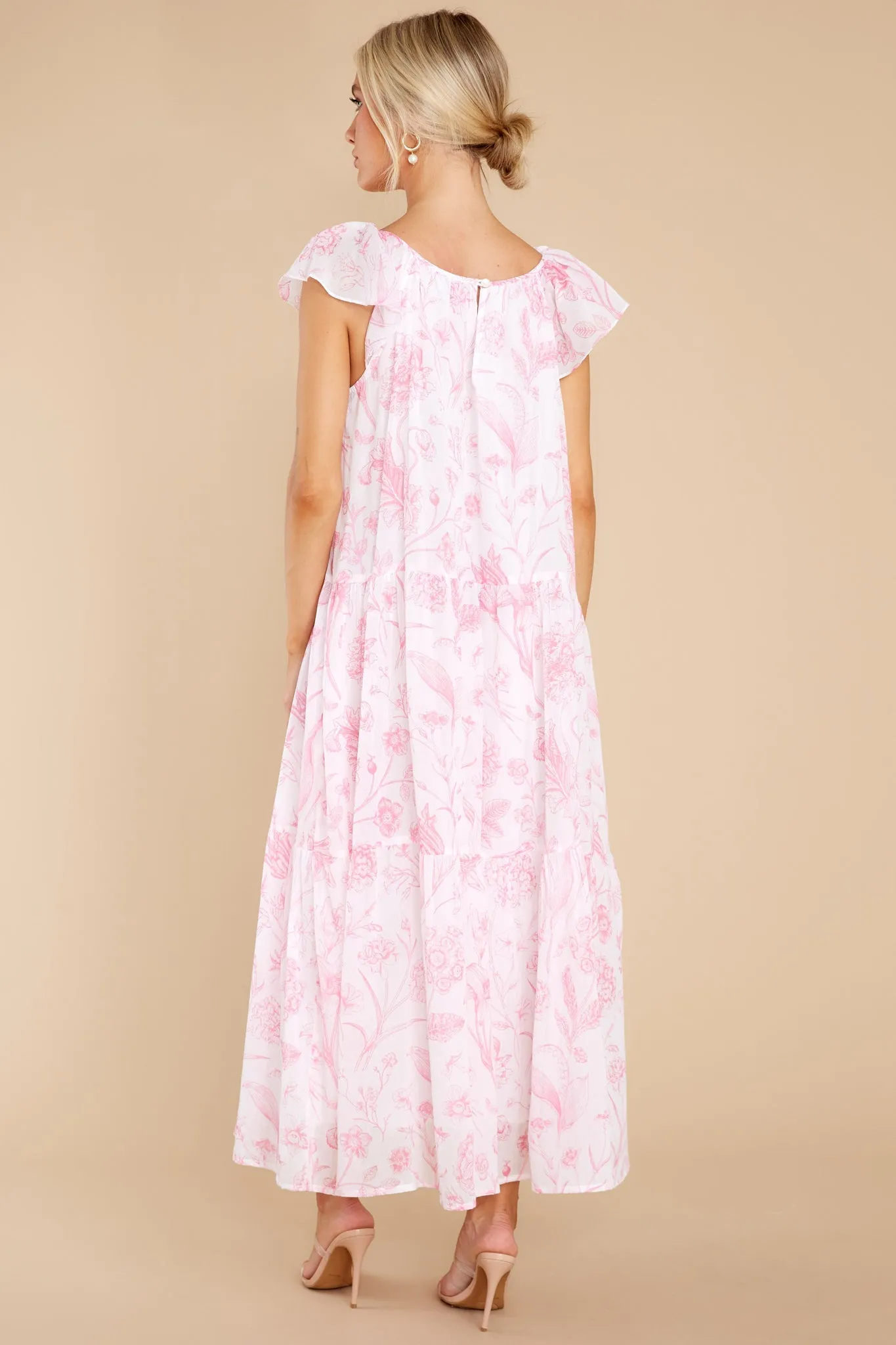 Milly Toile Pink Dress