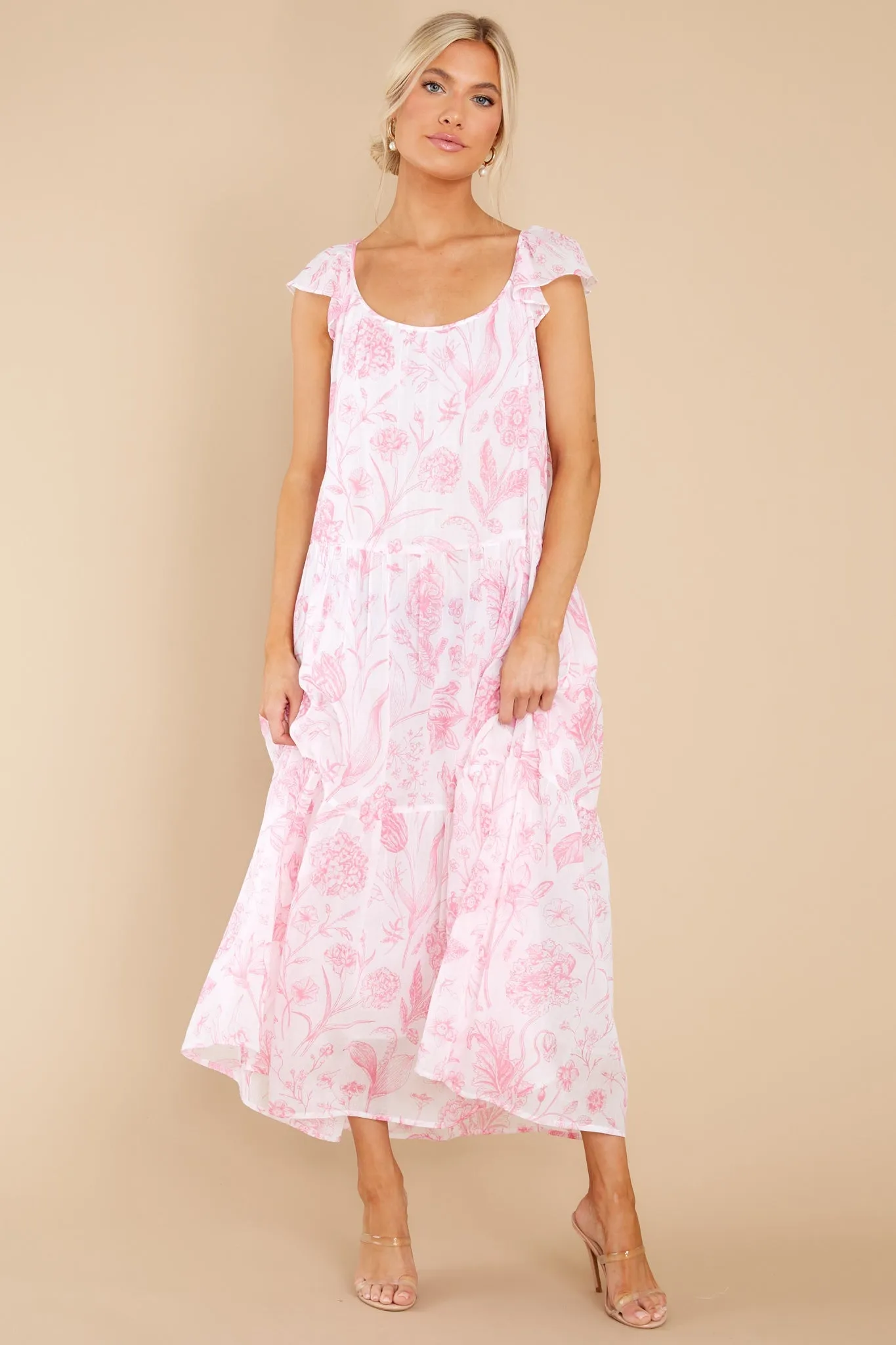 Milly Toile Pink Dress