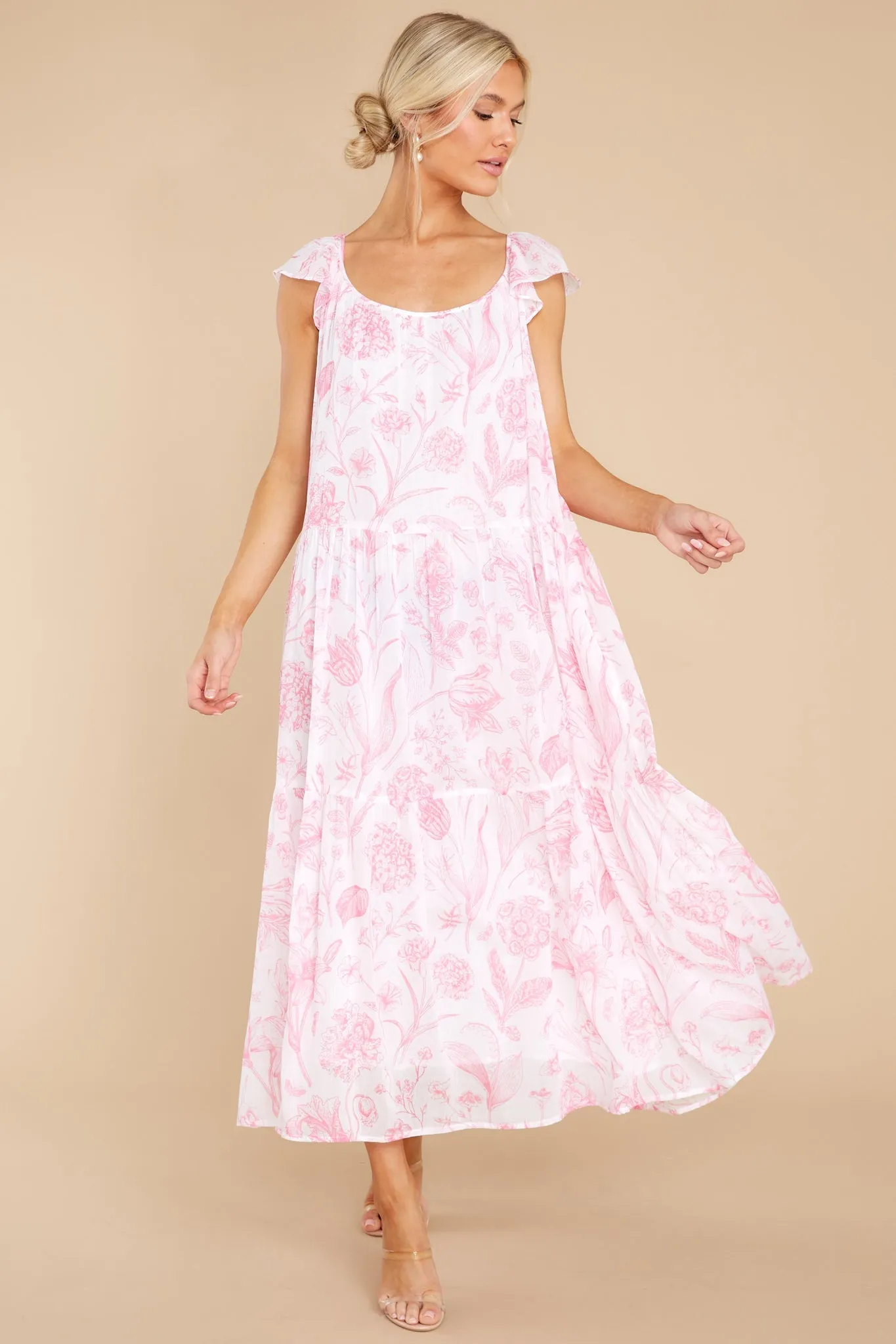 Milly Toile Pink Dress