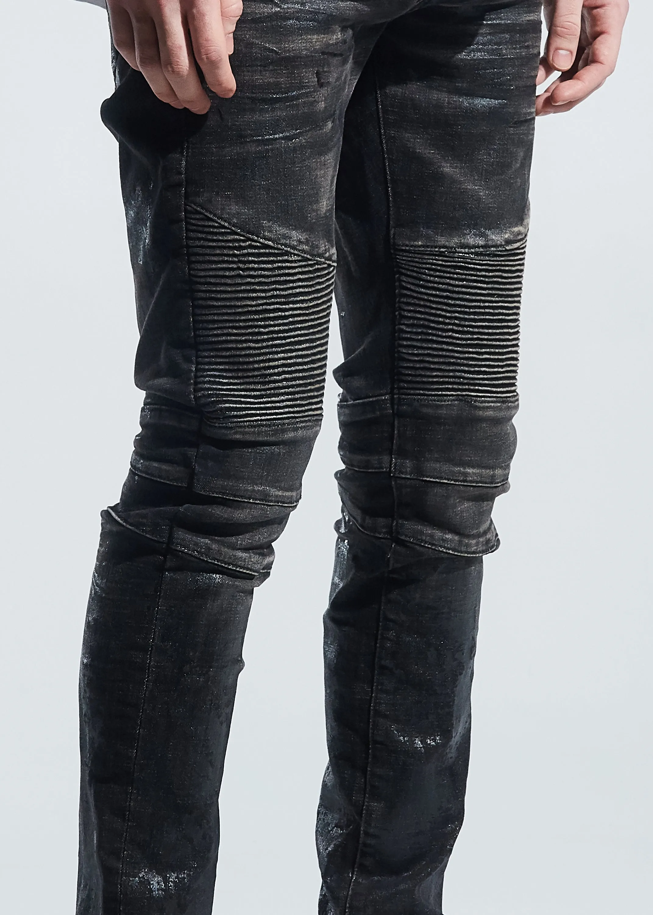 Morant Biker Denim (Waxed Black)