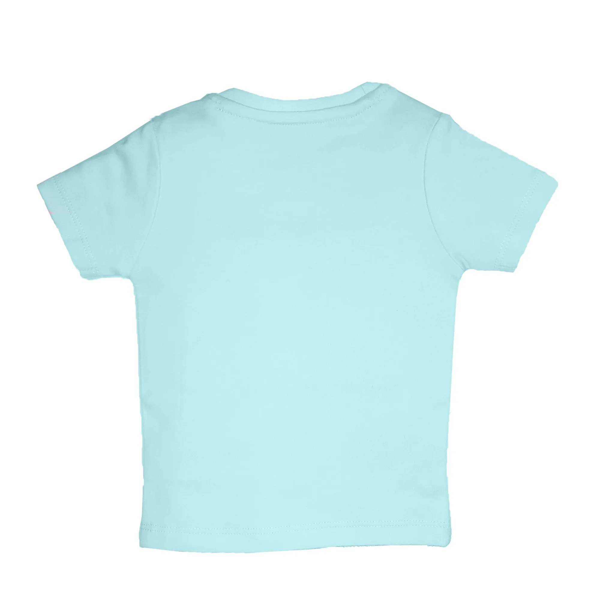 My Milestones Round Neck T-Shirt HS Solid Aqua / Peach / Pink - 3 Pc Pack