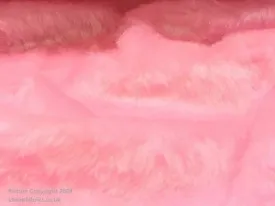 Pink Plain Faux Fur Fabric - 80cms Remnant