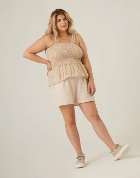 Plus Size Carrie Paper Bag Shorts